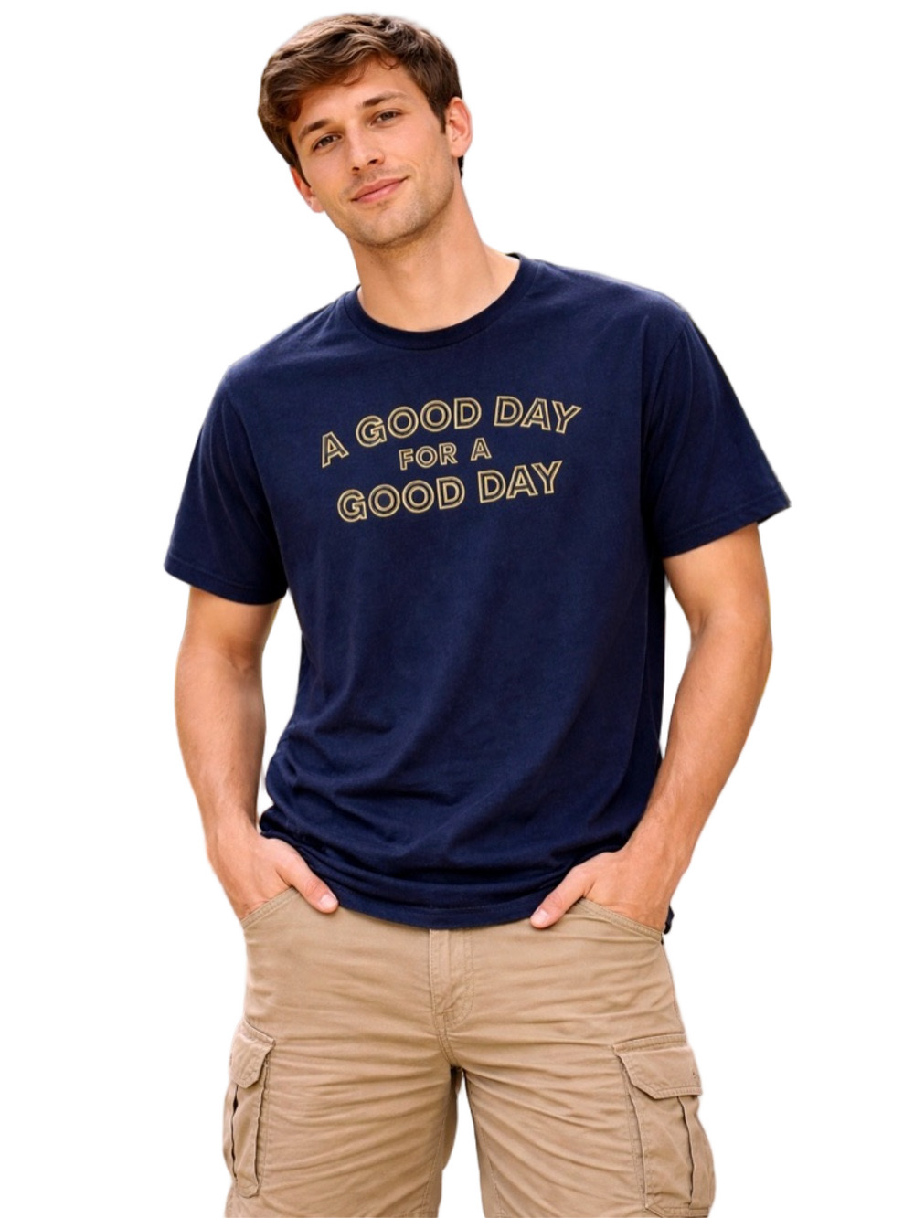goodfellow and co Navy Blue Graphic T-Shirt good day for a good day
